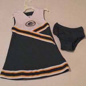 Green Bay Packers Girls Cheerleader Outfit XS 4/5